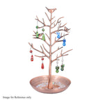 Vintage Style Antique Birds on Tree Jewellery Holder Stand (Size 30x15Cm) - Bronze