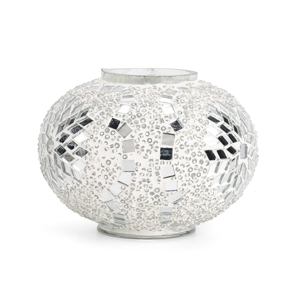 Handmade Moroccan Style Mosaic Table Lamp - White