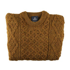 Aran 100% Pure New Wool Sweater (Size S) - Mustard Colour