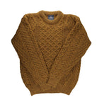 Aran 100% Pure New Wool Sweater (Size S) - Mustard Colour