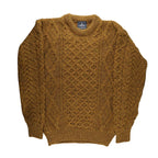 Aran 100% Pure New Wool Sweater (Size S) - Mustard Colour