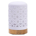 Brand New Launch - Porcelain Aroma Diffuser with Multi Coloured Lights and Timer - White
