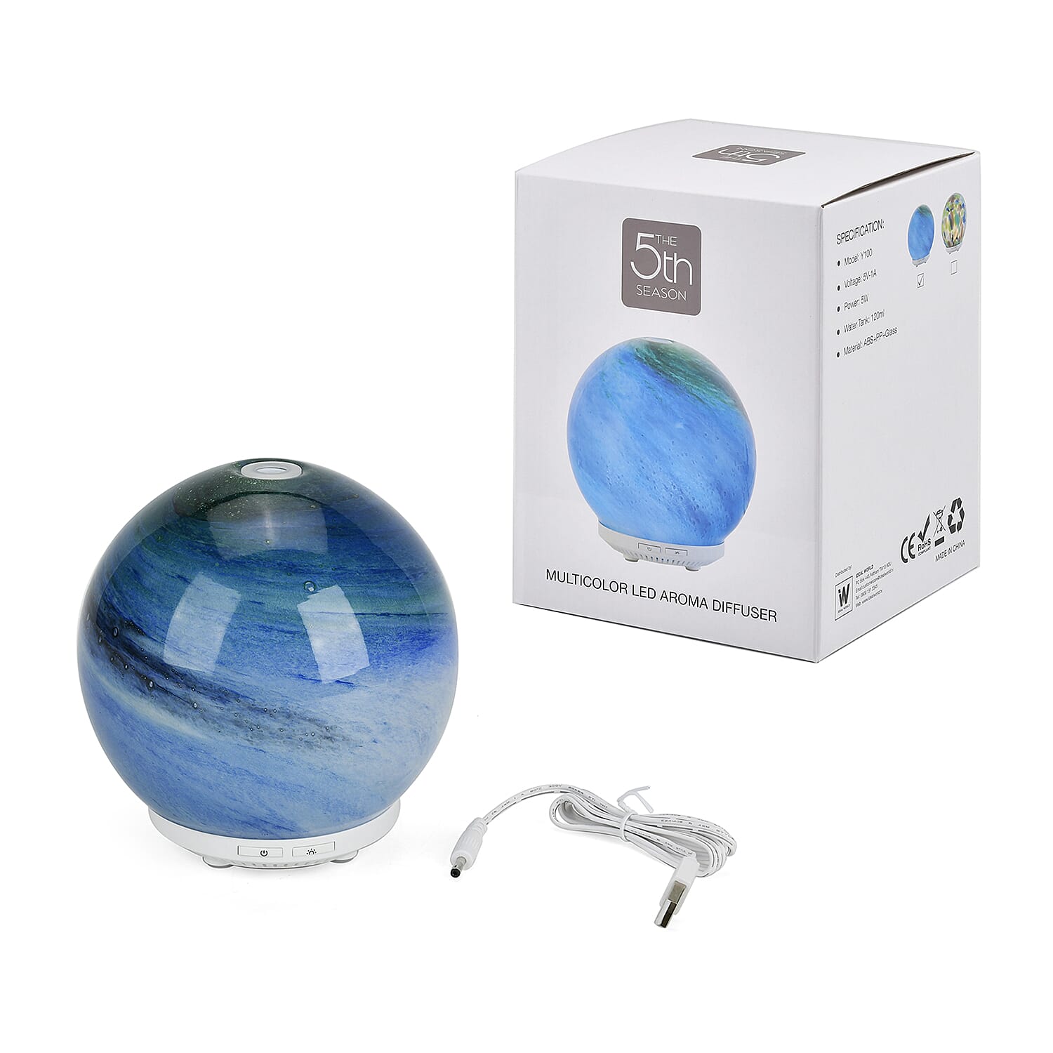 Aroma Humidifier with 10 essential oils One Size- Multi Color
