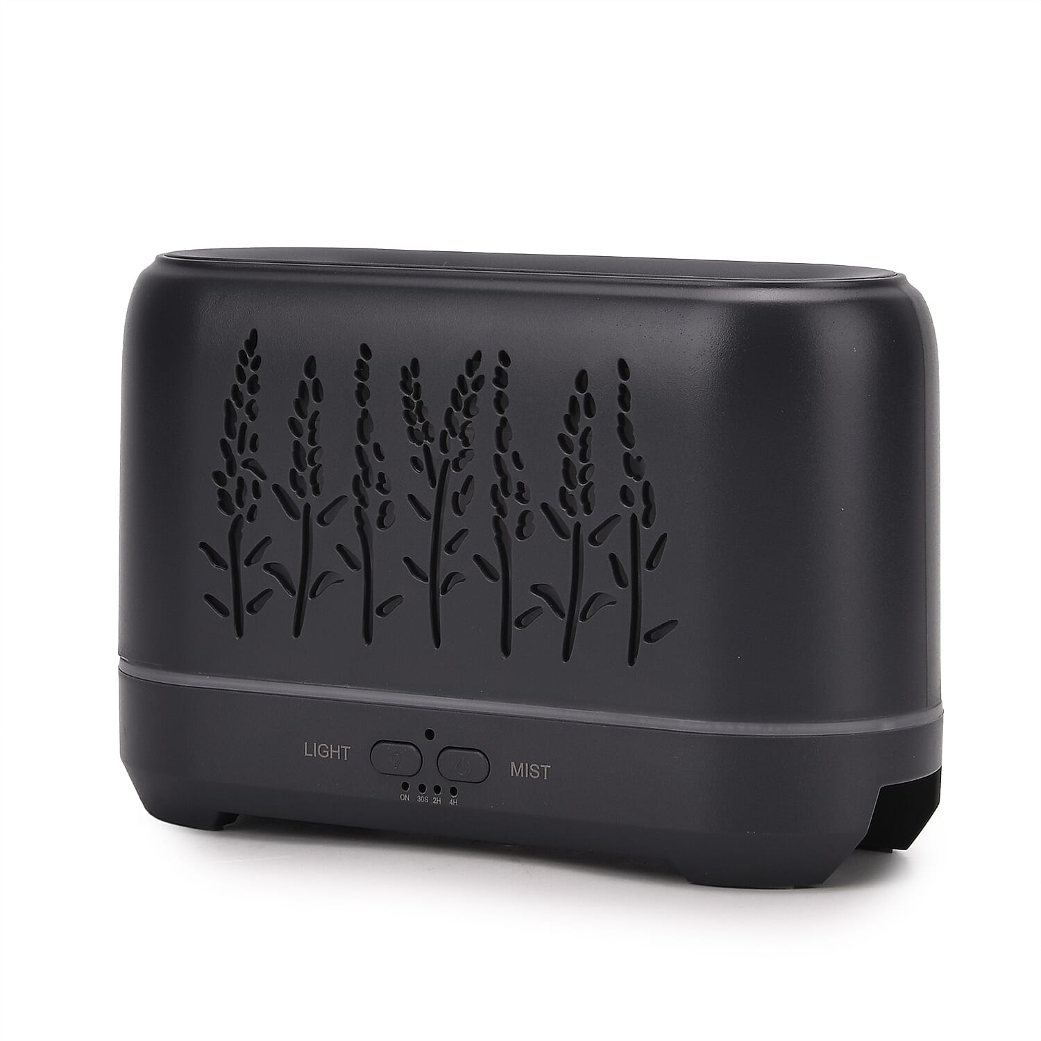 Flame Effect Aromal Diffuser with 10 Oils  - LED Light, Timer - Grey