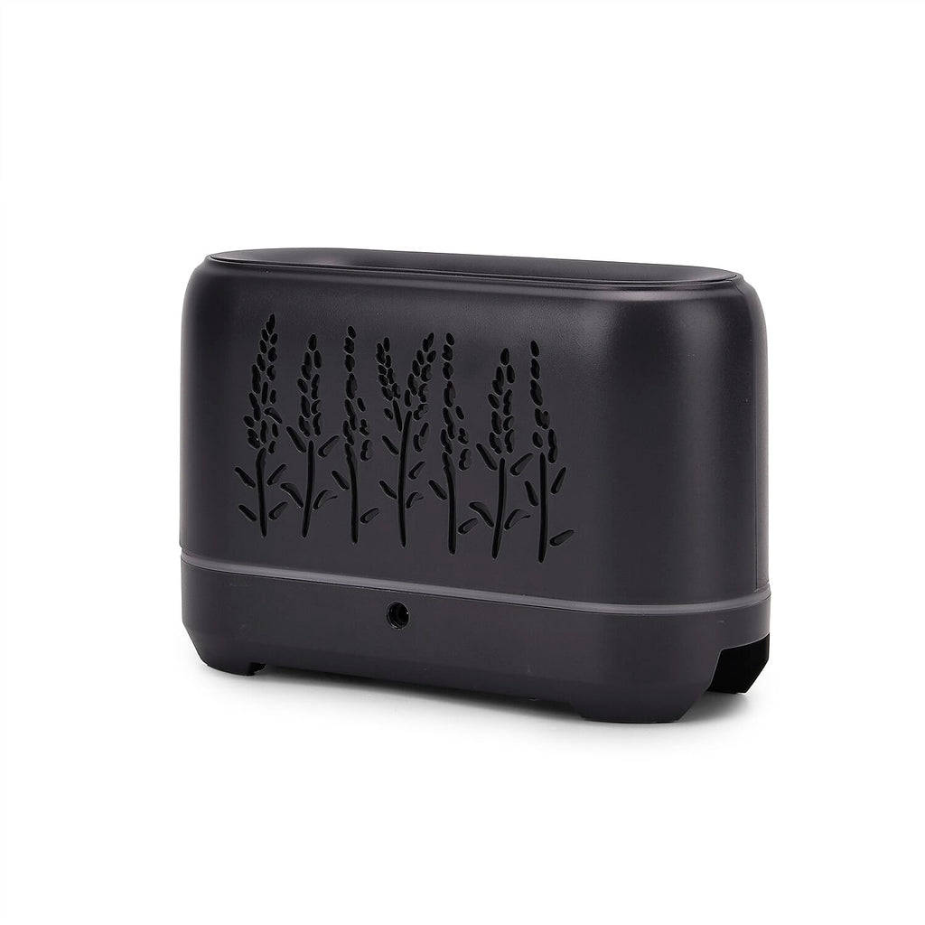 Flame Effect Aromal Diffuser with 10 Oils  - LED Light, Timer - Grey