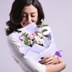 100% Cotton Handmade Crochet Flower Bouquet - Lavender