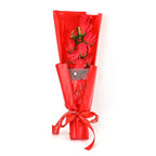 Soap Flowers Bouquet in Gift Box - Red