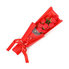 Soap Flowers Bouquet in Gift Box - Red