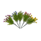Set of 5 Artificial Daisies Flower Bunches - Assorted Colors (32cm)