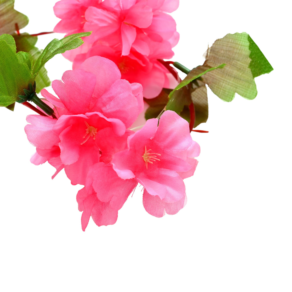 Artificial Red Cherry Blossom Vine with 20 LED Fairy Lights (2AAA Battery not Incl.) Size 200cm - Red