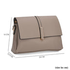 Artisan Crossbody Sling Bag with Geometric Pattern Shoulder Strap - Gray