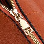 Artisan Crossbody Sling Bag with Geometric Pattern Shoulder Strap - Rust