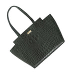 Assots London Genuine Leather Eileen Tote Bag - Olive