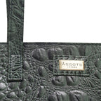 Assots London Genuine Leather Eileen Tote Bag - Olive