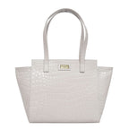 Assots London Genuine Leather Eileen Tote Bag - Ivory