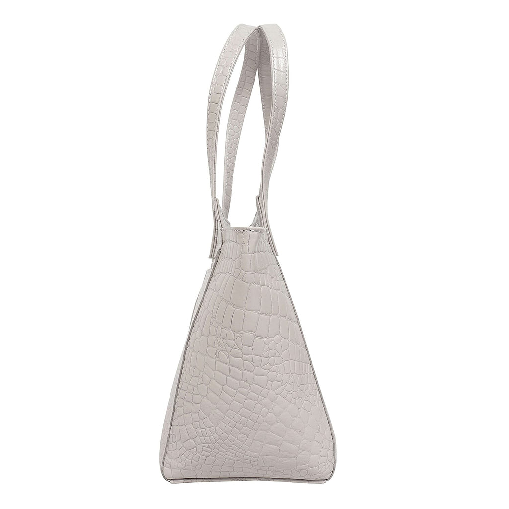 Assots London Genuine Leather Eileen Tote Bag - Ivory
