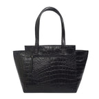 Assots London Genuine Leather Eileen Tote Bag - Black