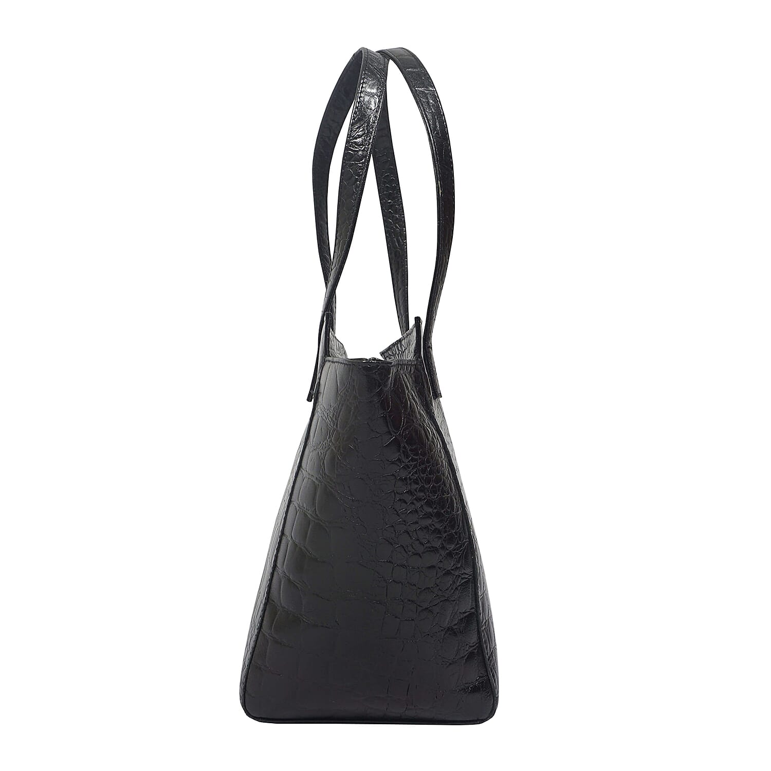 Assots London Genuine Leather Eileen Tote Bag - Black