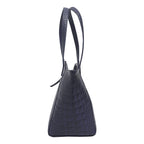 Assots London Genuine Leather Eileen Tote Bag - Navy