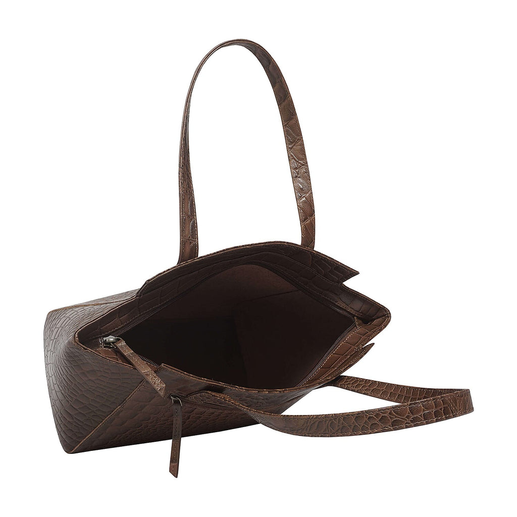 Assots London Genuine Leather Eileen Tote - Tan