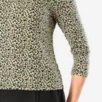 Auburn Animal Print Top (Size 20 to 22)  - Beige