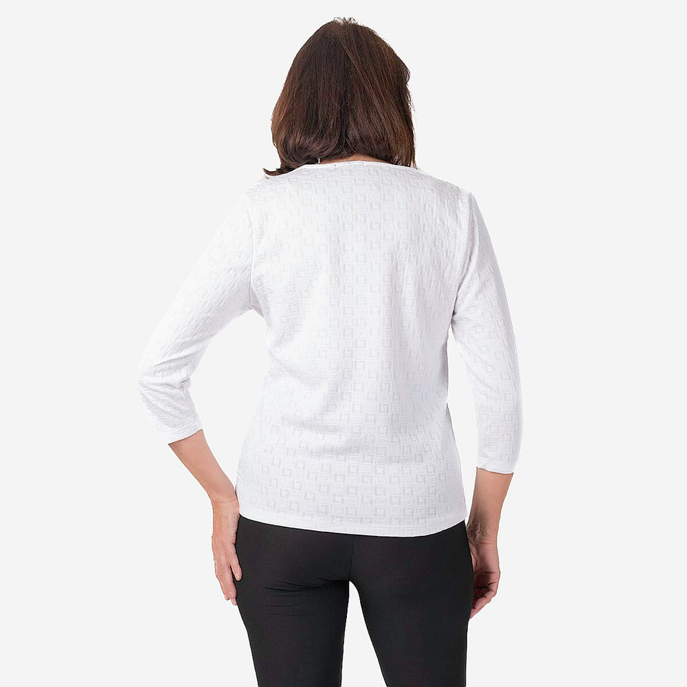 Auburn Knitted Zip Blouse (Size 18-20) - Ivory