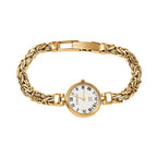 9K Yellow Gold Swiss Quartz Movt. Byzantine Gold Watch Gold Wt.21.06 grams