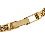 9K Yellow Gold Swiss Quartz Movt. Byzantine Gold Watch Gold Wt.21.06 grams