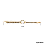 9K Yellow Gold Swiss Quartz Movt. Byzantine Gold Watch Gold Wt.21.06 grams