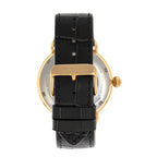 Heritor Mattias Seiko NH35 Movement with Genuine Leather Black Strap - Gold