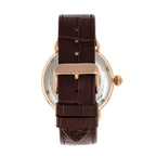 Heritor Mattias Seiko NH35 Movement with Genuine Leather Black Strap - Rose Gold
