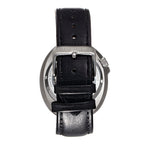 Heritor Pierce Seiko NH35 Automatic Movement with Black Genuine Leather Strap - Black Bezel