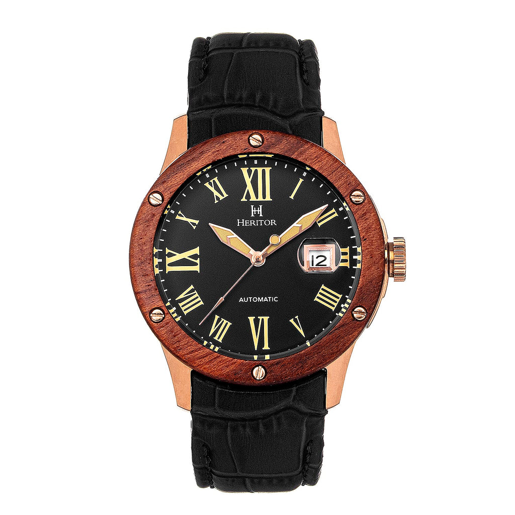 Automatic Mens Watch in Leather