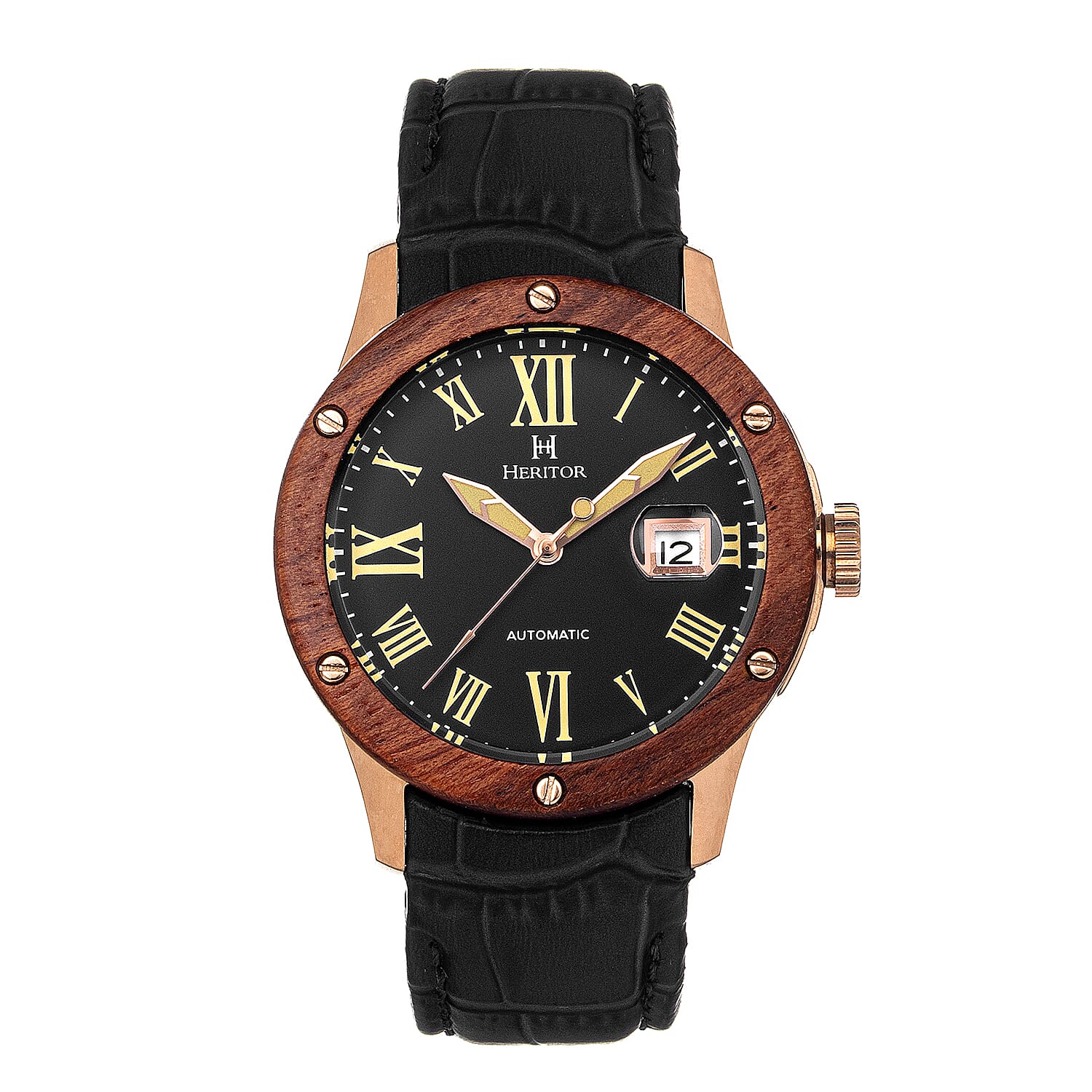 Automatic Mens Watch in Leather