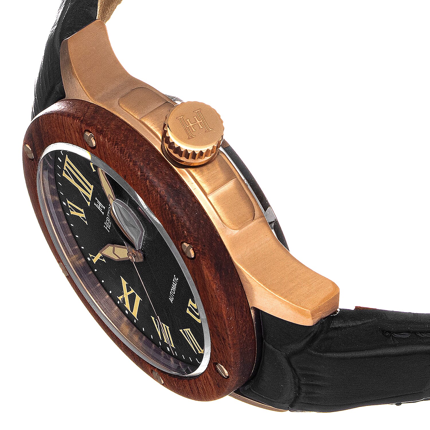 Automatic Mens Watch in Leather