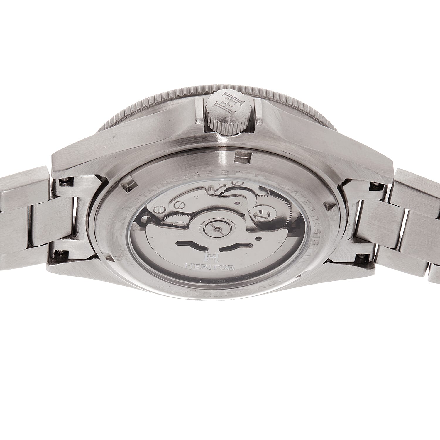 Heritor Calder Miyota 8215 Automatic Movement 10 ATM Water Resistant Watch - Silver