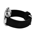 Time Berlin Camera Watch - with Camera and Microphone, 4GB Internal Memory in Stainless Steel - Black strap