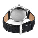 AVIATOR 45mm Case Black-Berry Dial 3 ATM Water Resistant Worldtime Gents Pilot Watch With Leather Strap - White Stitching