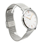 Closeout Deal - SEKONDA Analog watch stainless steel, 36mm case in Silver color