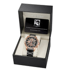 Limited Edition Swan - Edgar Hand Assembled Speed Target Mechanical Quartz Mens Watch - Rose Gold - Black
