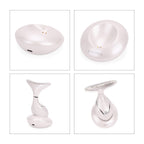 BEAUTECH Neck Massager- 6-in-1 Therapy with EMS, Red-Blue-Green Light, Heating, Vibration, & Intelligent Sensor - White