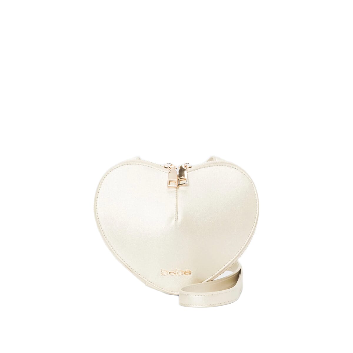 BEBE Crossbody Heart Bag - Gold