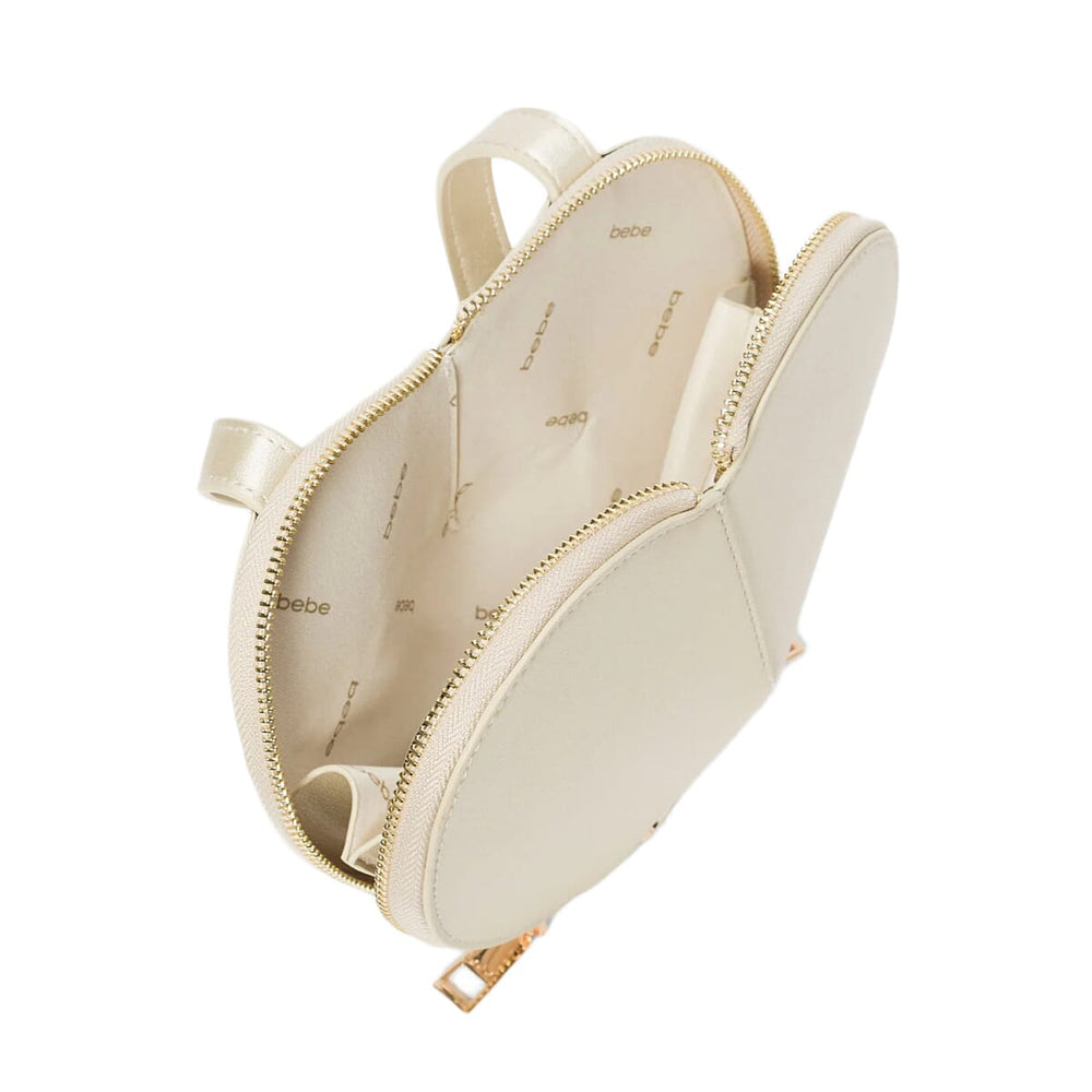 BEBE Crossbody Heart Bag - Gold