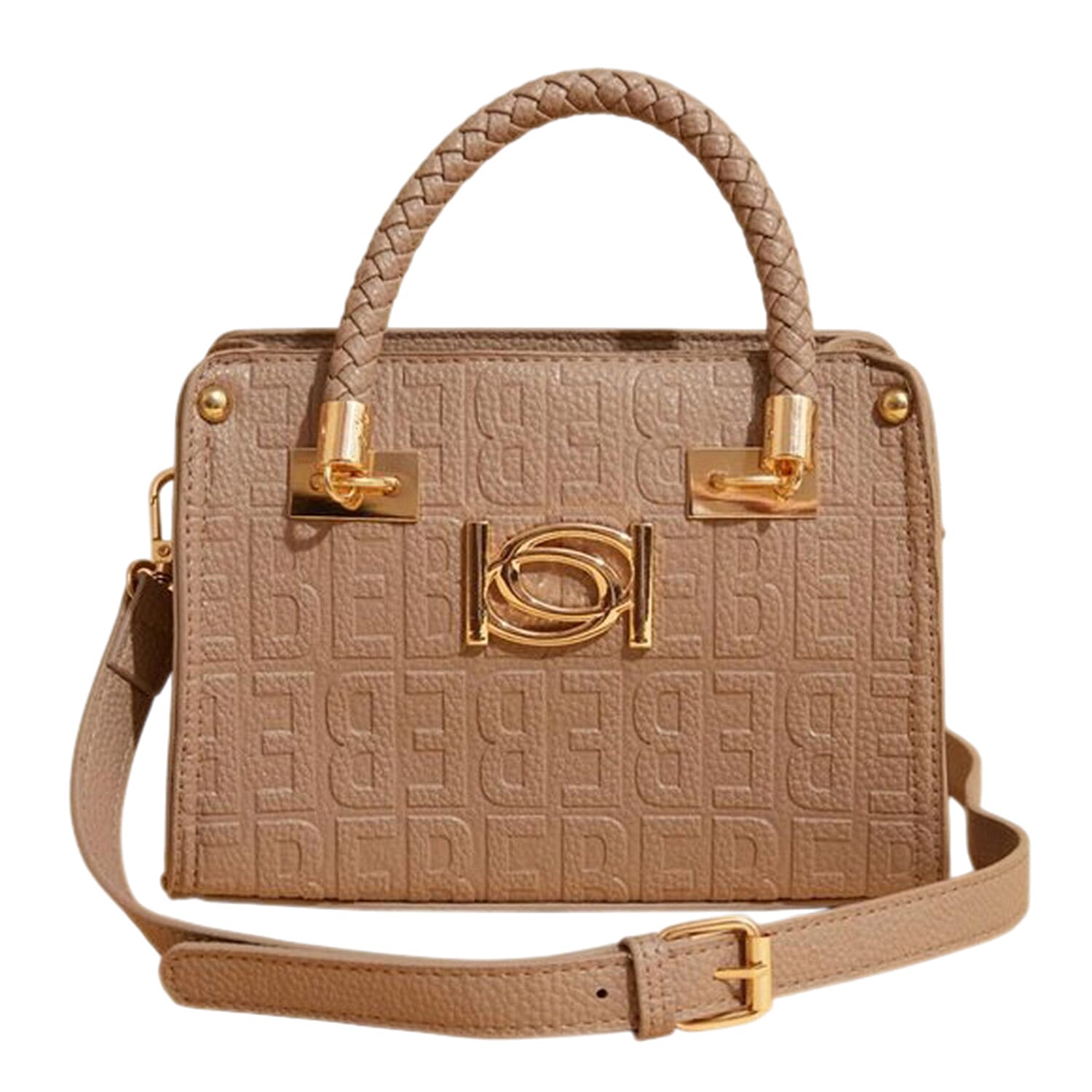 BEBE Leather Satchel (Size 3x8x5 cm) - Blush