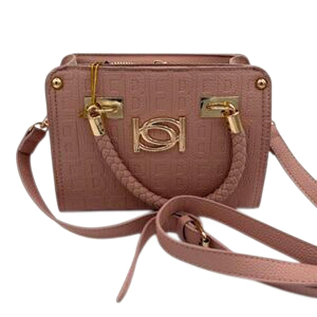 BEBE Leather Satchel (Size 3x8x5 cm) - Blush