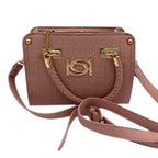 BEBE Leather Satchel (Size 3x8x5 cm) - Blush