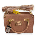 BEBE Leather Satchel (Size 3x8x5 cm) - Blush