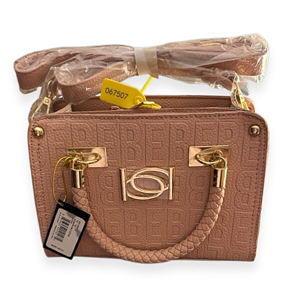 BEBE Leather Satchel (Size 3x8x5 cm) - Blush