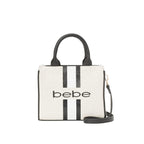 BEBE Vegan Leather Mini Canvas Satchel - Black