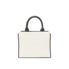 BEBE Vegan Leather Mini Canvas Satchel - Black